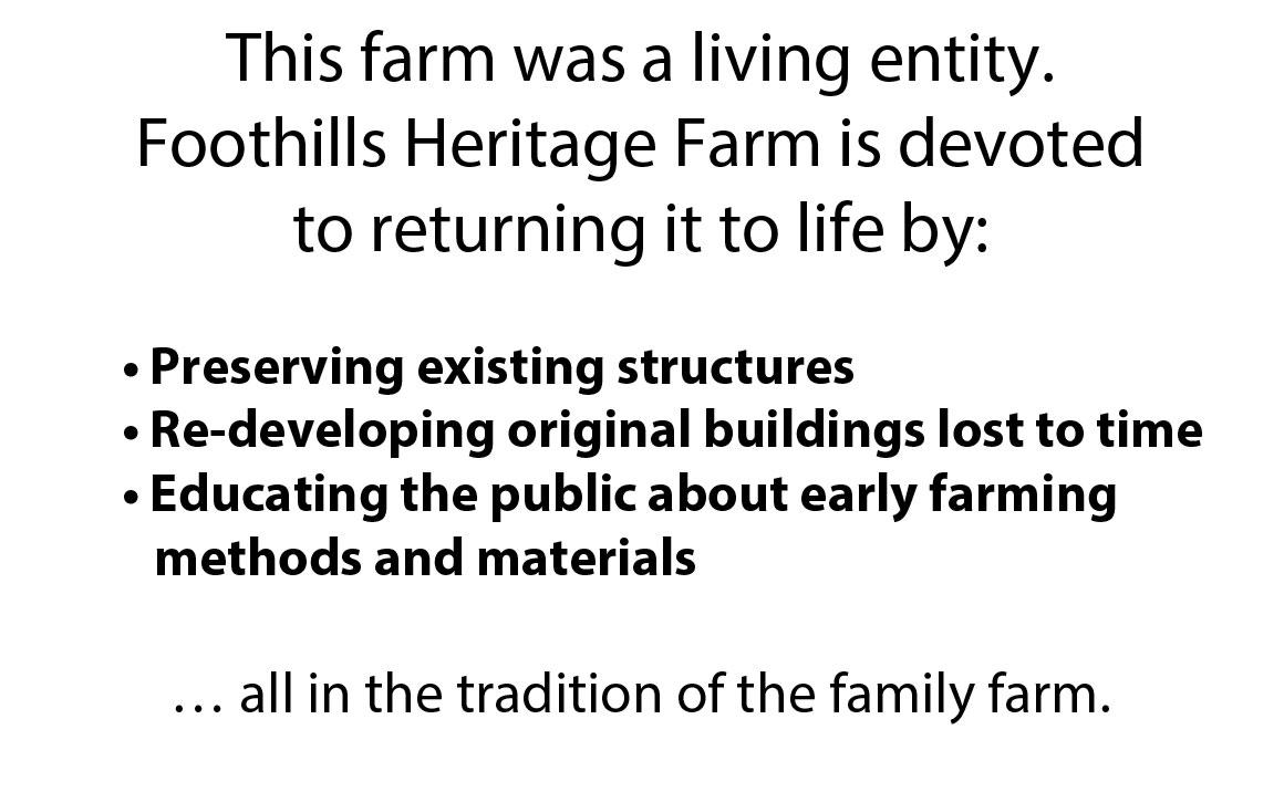 Foothills Heritage Farm